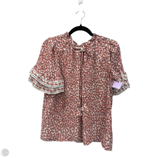 Top Short Sleeve By Max Studio In Floral Print, Size: L