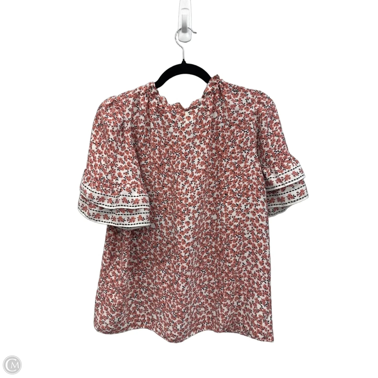 Top Short Sleeve By Max Studio In Floral Print, Size: L
