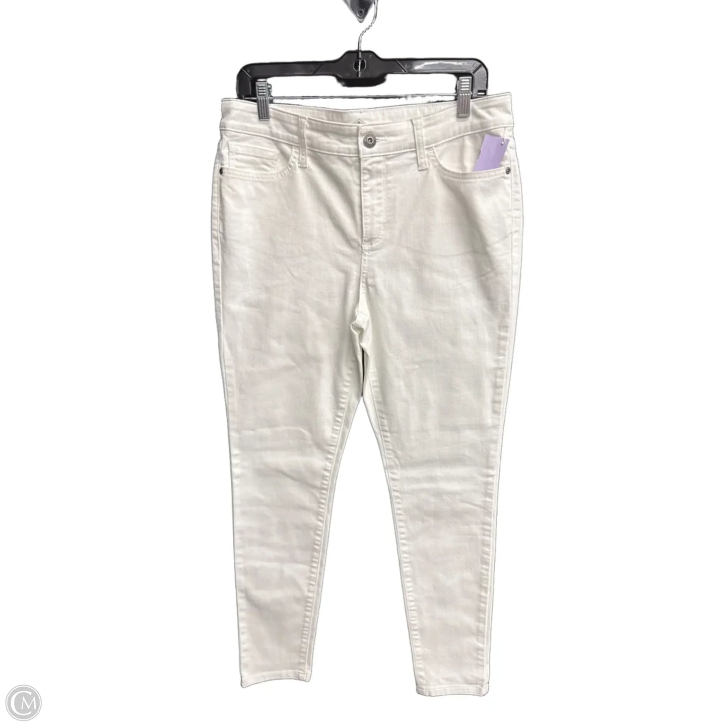 Jeans Skinny By St Johns Bay In White Denim, Size: 10
