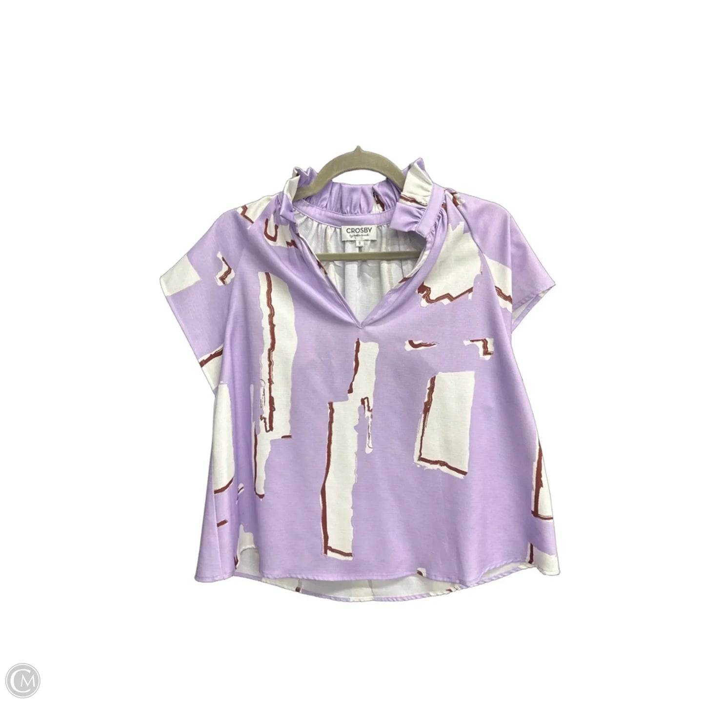 Top Short Sleeve By Crosby In Purple, Size: S