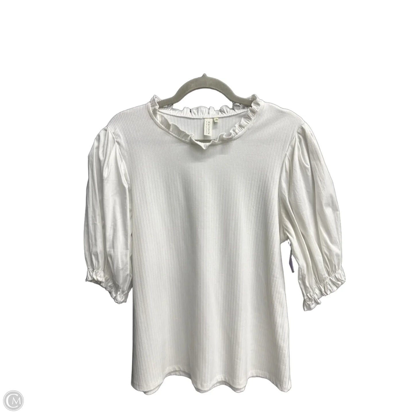Top Short Sleeve By Hayden La In White, Size: L