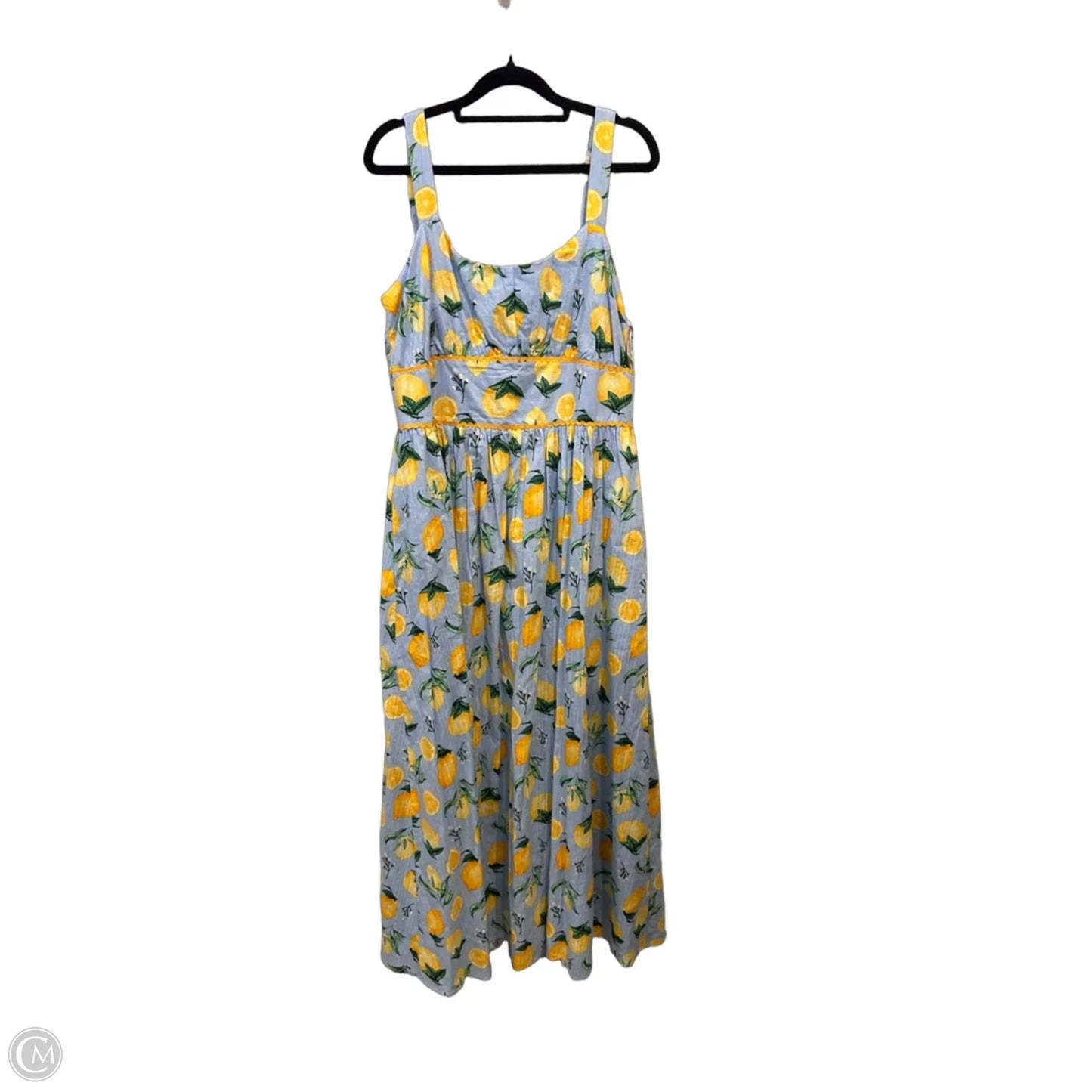 Dress Casual Maxi By Clothes Mentor In Blue & Yellow, Size: Xl