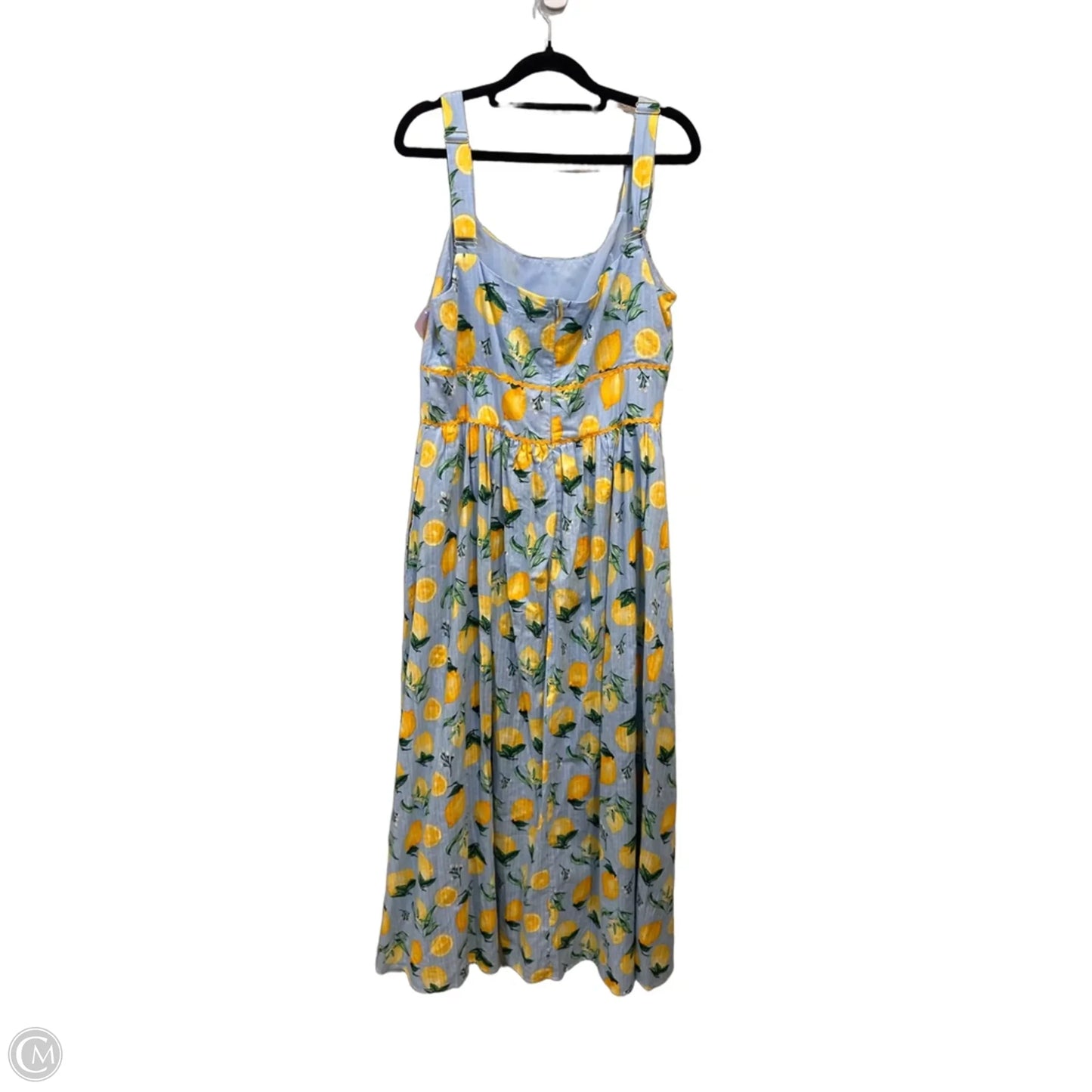 Dress Casual Maxi By Clothes Mentor In Blue & Yellow, Size: Xl