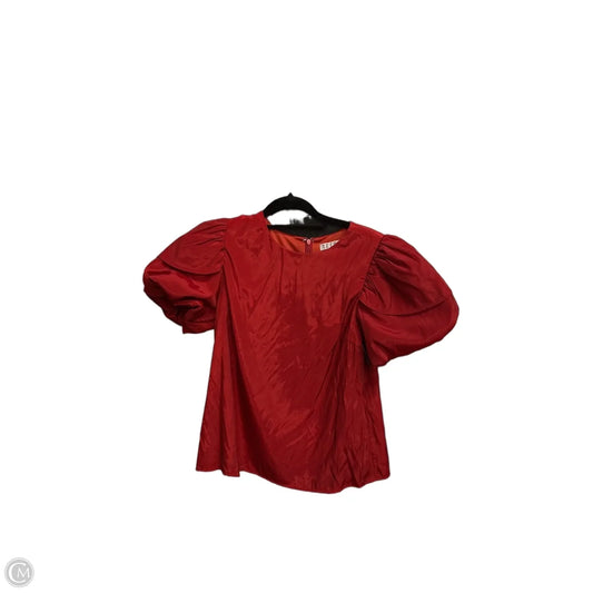 Blouse Short Sleeve By Tcec In Red, Size: S