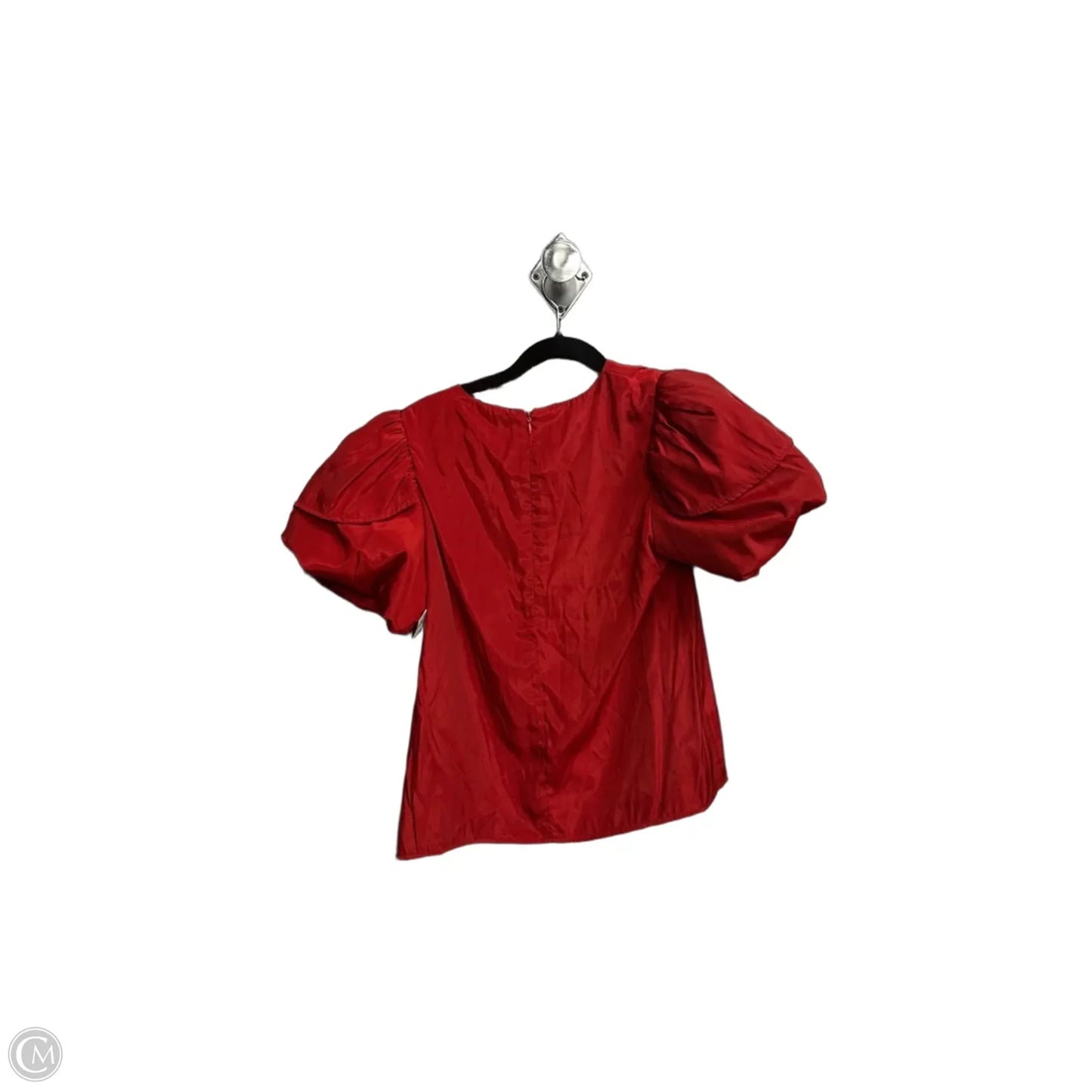 Blouse Short Sleeve By Tcec In Red, Size: S