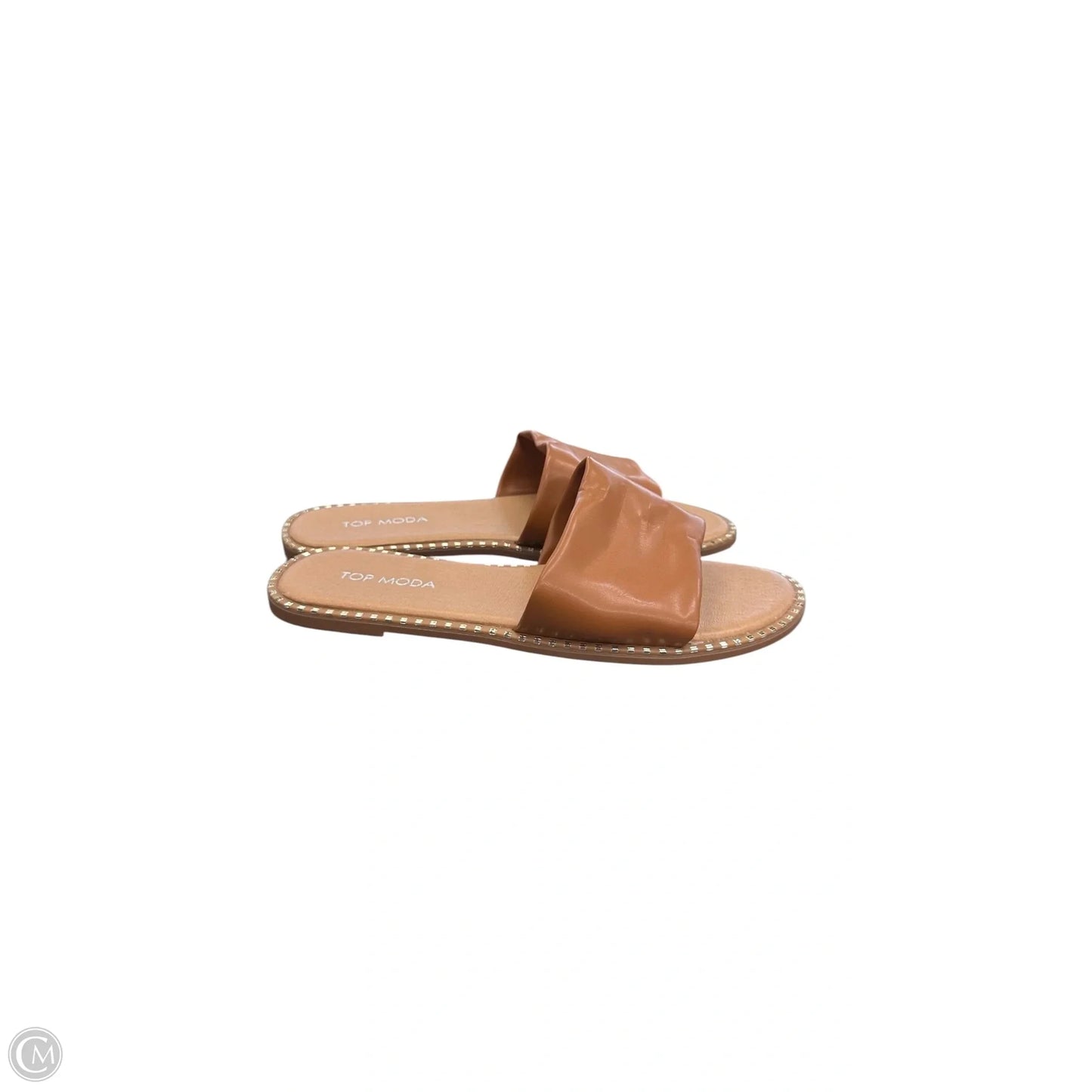 Sandals Flats By Top Moda In Brown, Size: 7