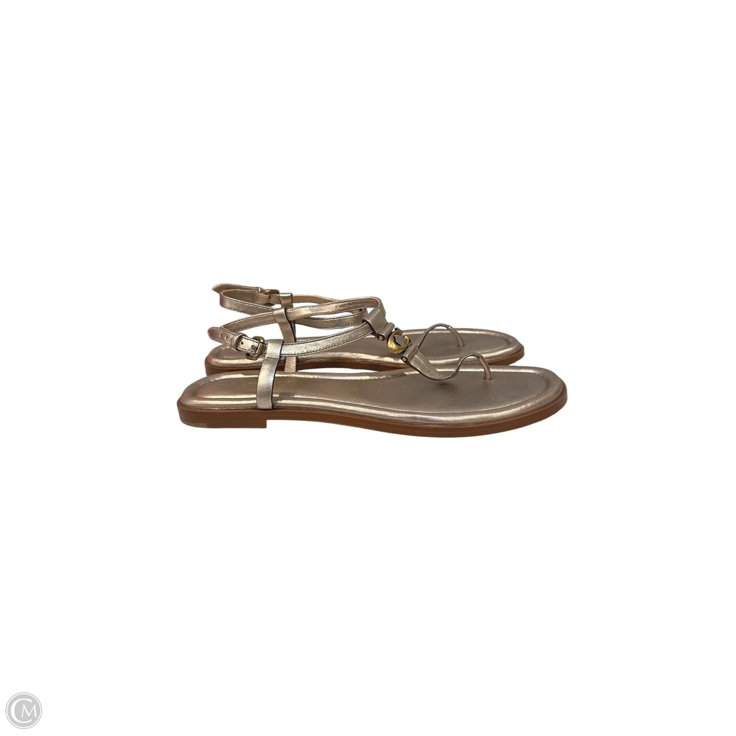 Sandals Designer By Coach In Gold, Size: 9.5