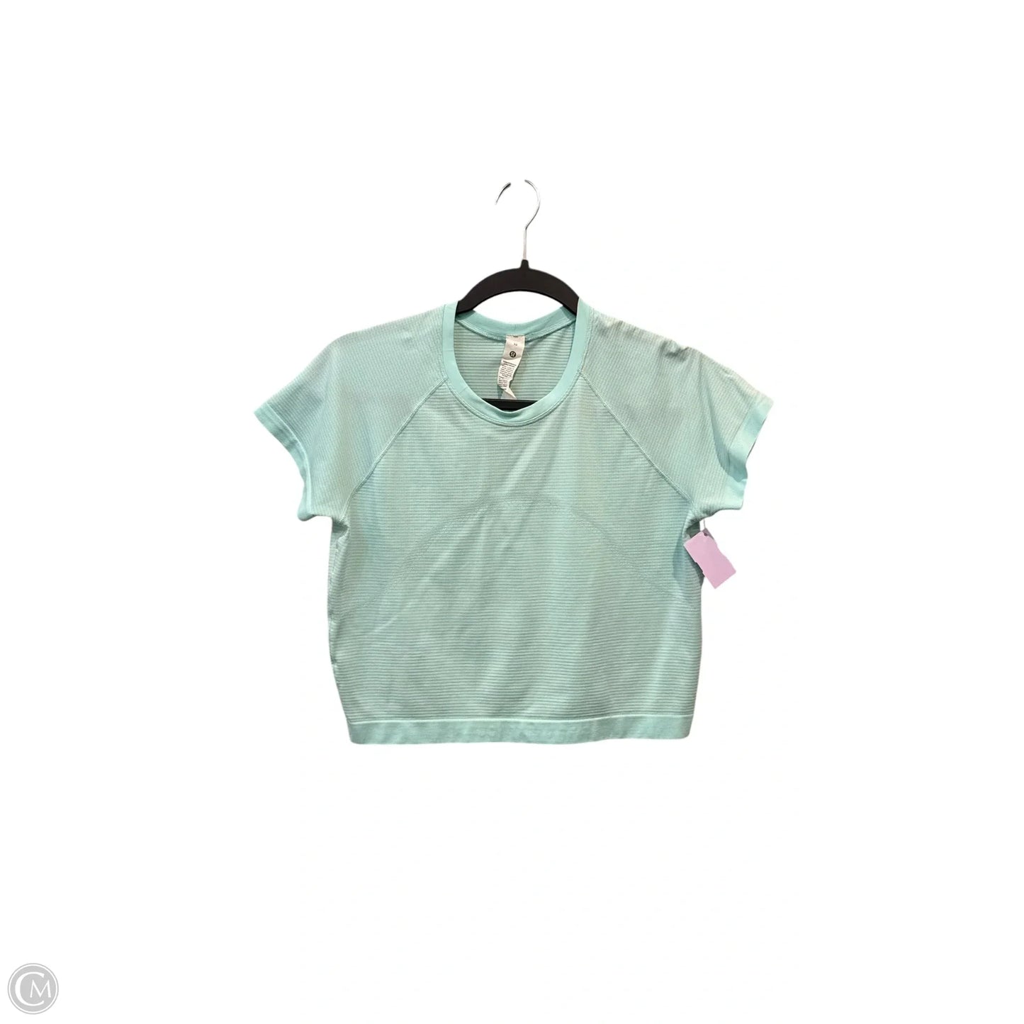 Athletic Top Short Sleeve By Lululemon In Blue, Size: M