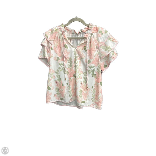 Top Short Sleeve By Clothes Mentor In Floral Print, Size: L