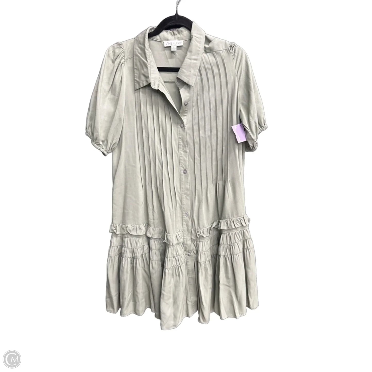 Dress Casual Short By She + Sky In Green, Size: L