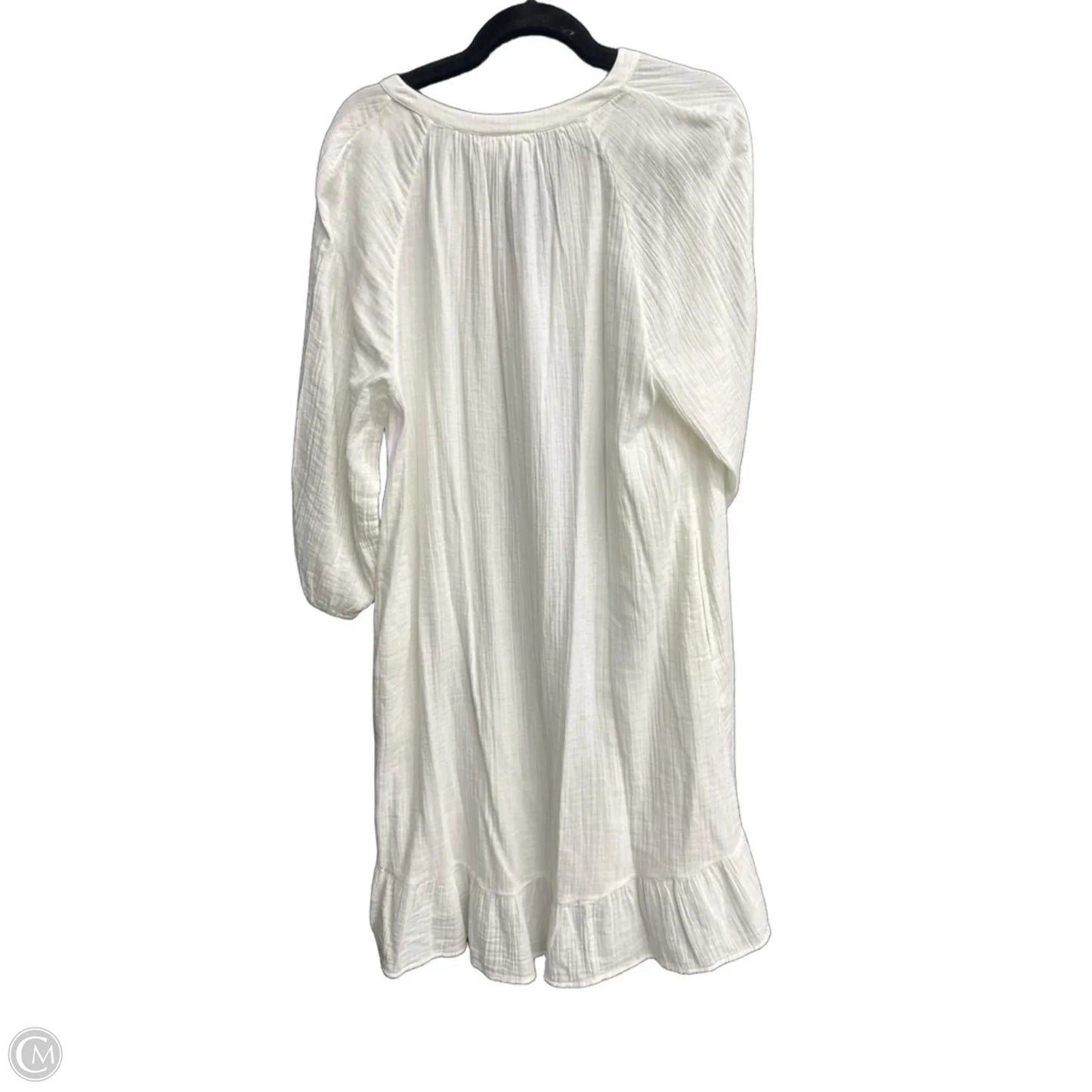 Dress Casual Midi By Clothes Mentor In White, Size: M