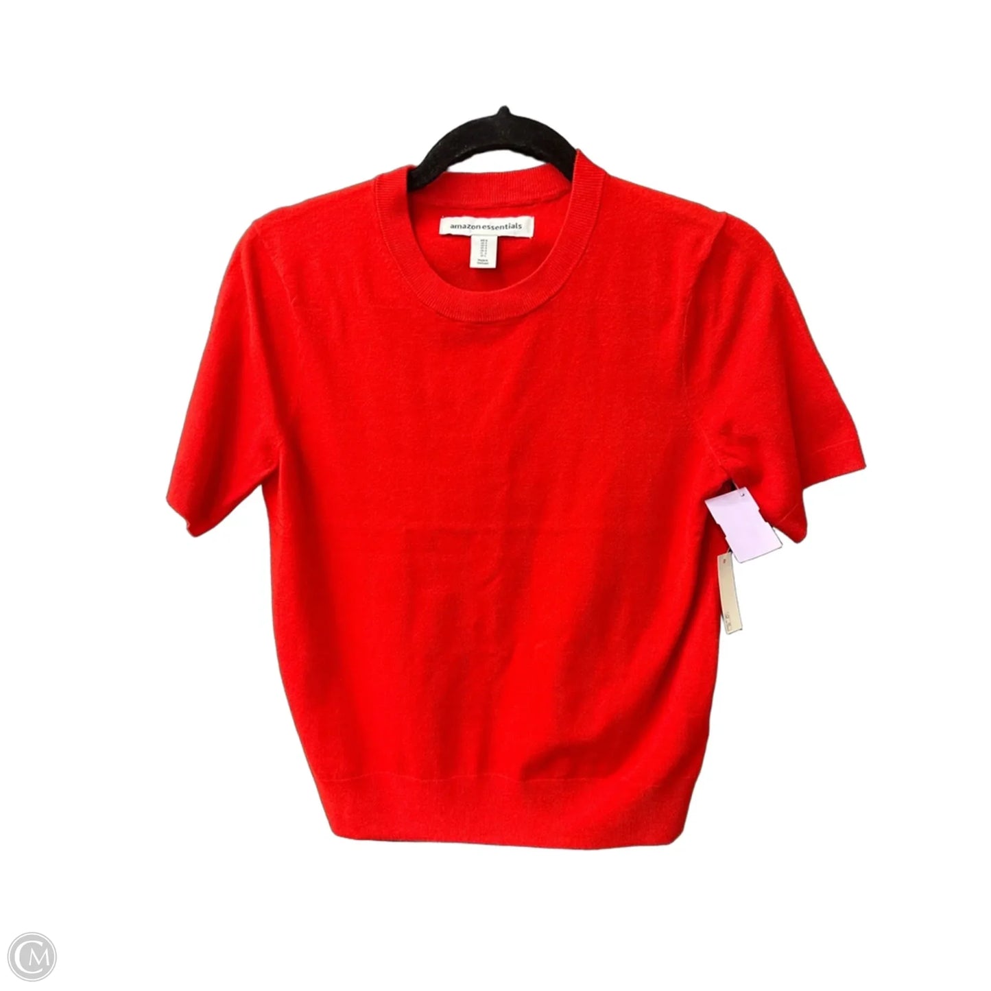 Top Short Sleeve By Amazon Essentials In Red, Size: S