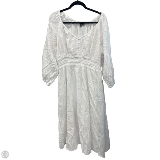 Dress Casual Midi By J. Crew In White, Size: Xl