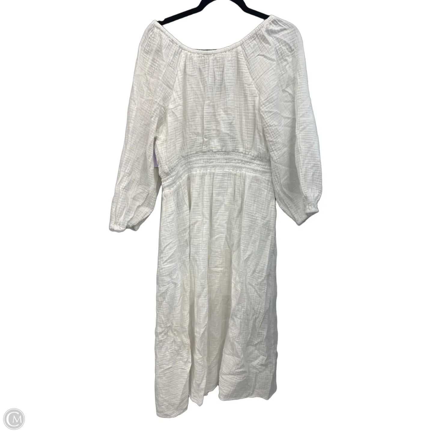 Dress Casual Midi By J. Crew In White, Size: Xl