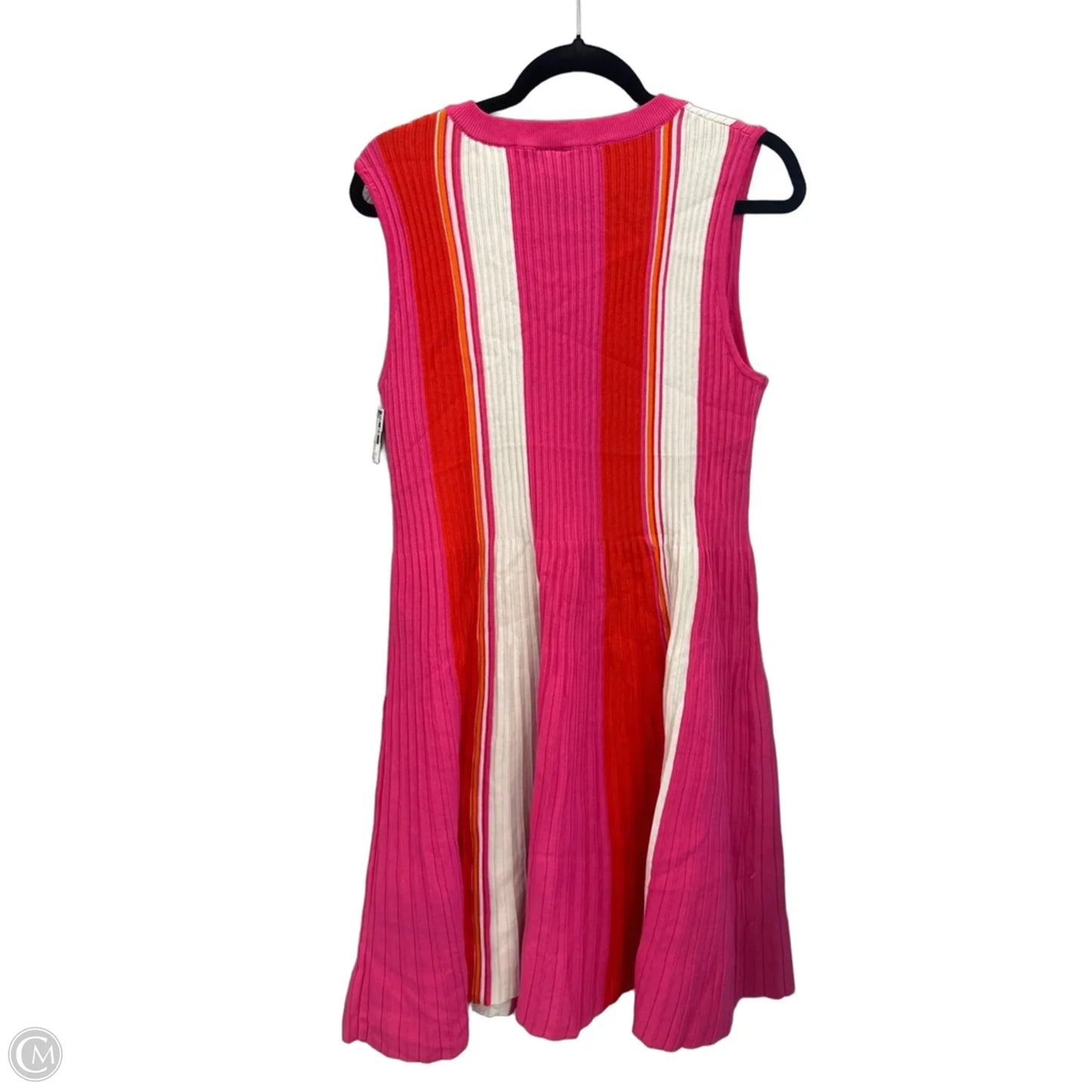 Dress Casual Midi By Scoop In Orange & Pink, Size: Xl