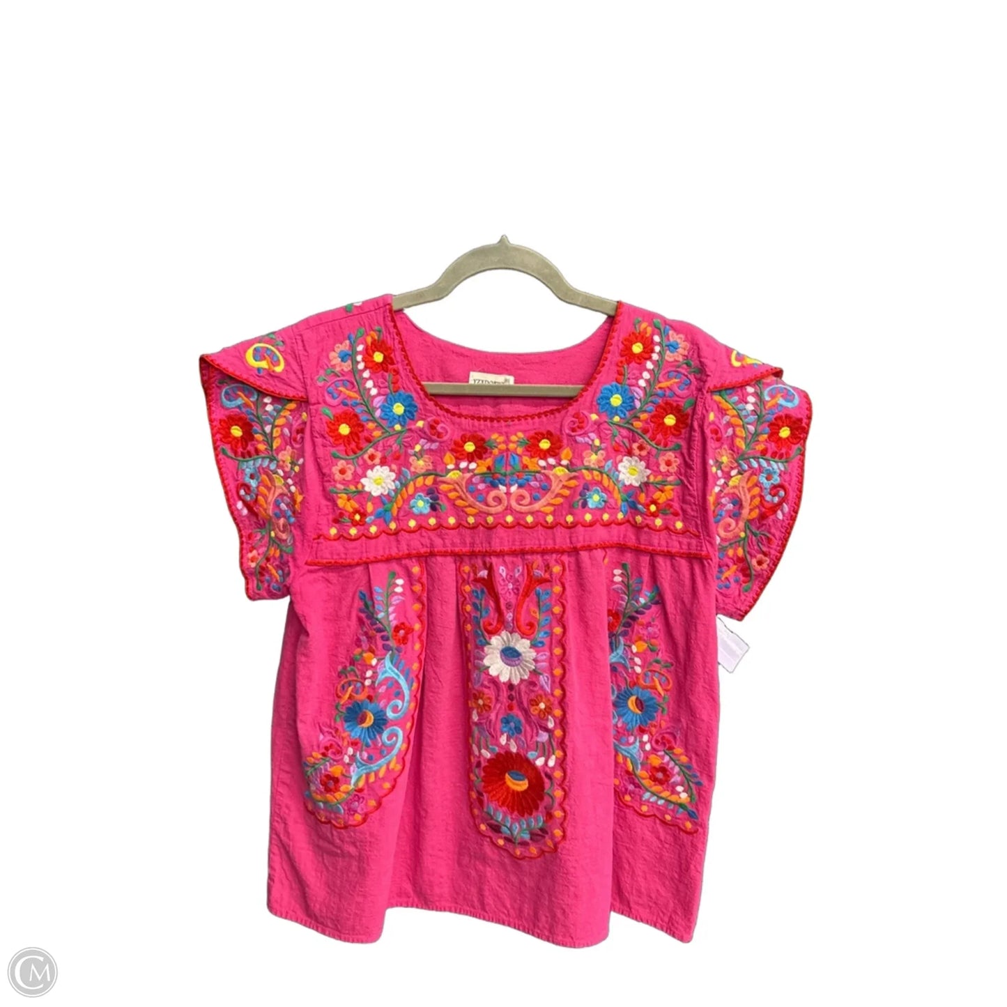 Top Short Sleeve By Clothes Mentor In Pink, Size: L