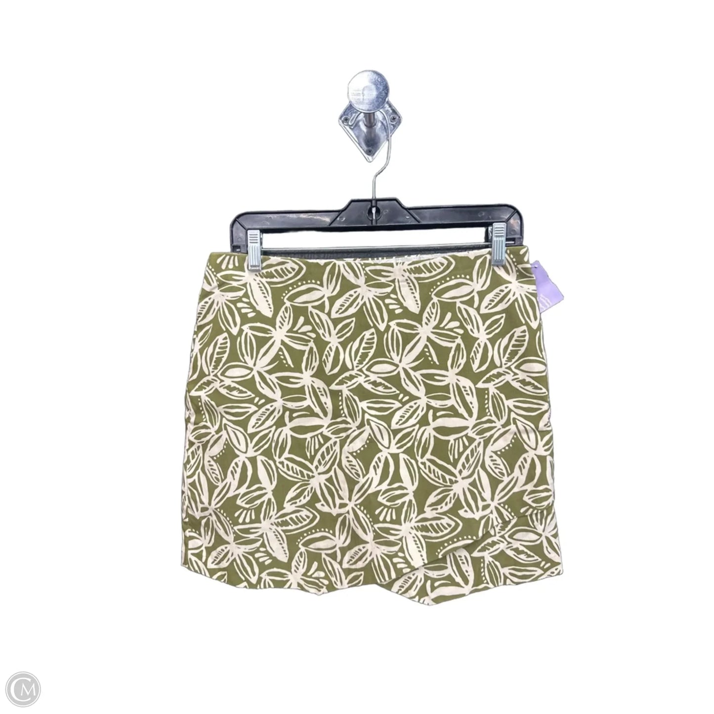 Skort By Versona In Green & White, Size: 10