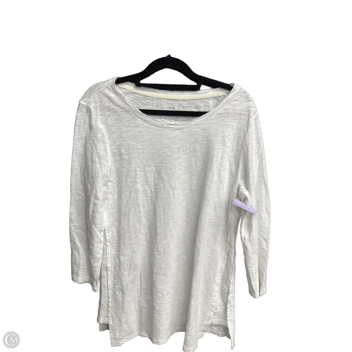 Top 3/4 Sleeve By Chicos In White, Size: S