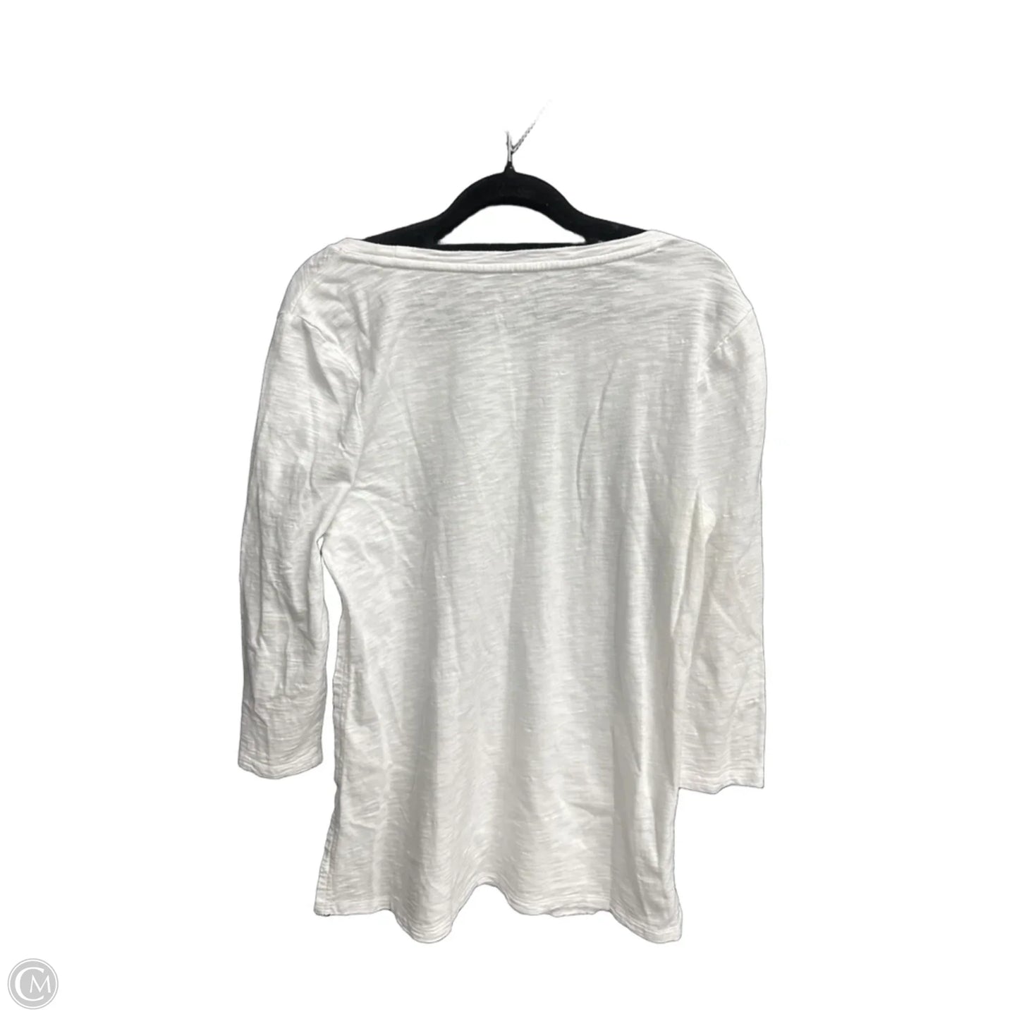 Top 3/4 Sleeve By Chicos In White, Size: S