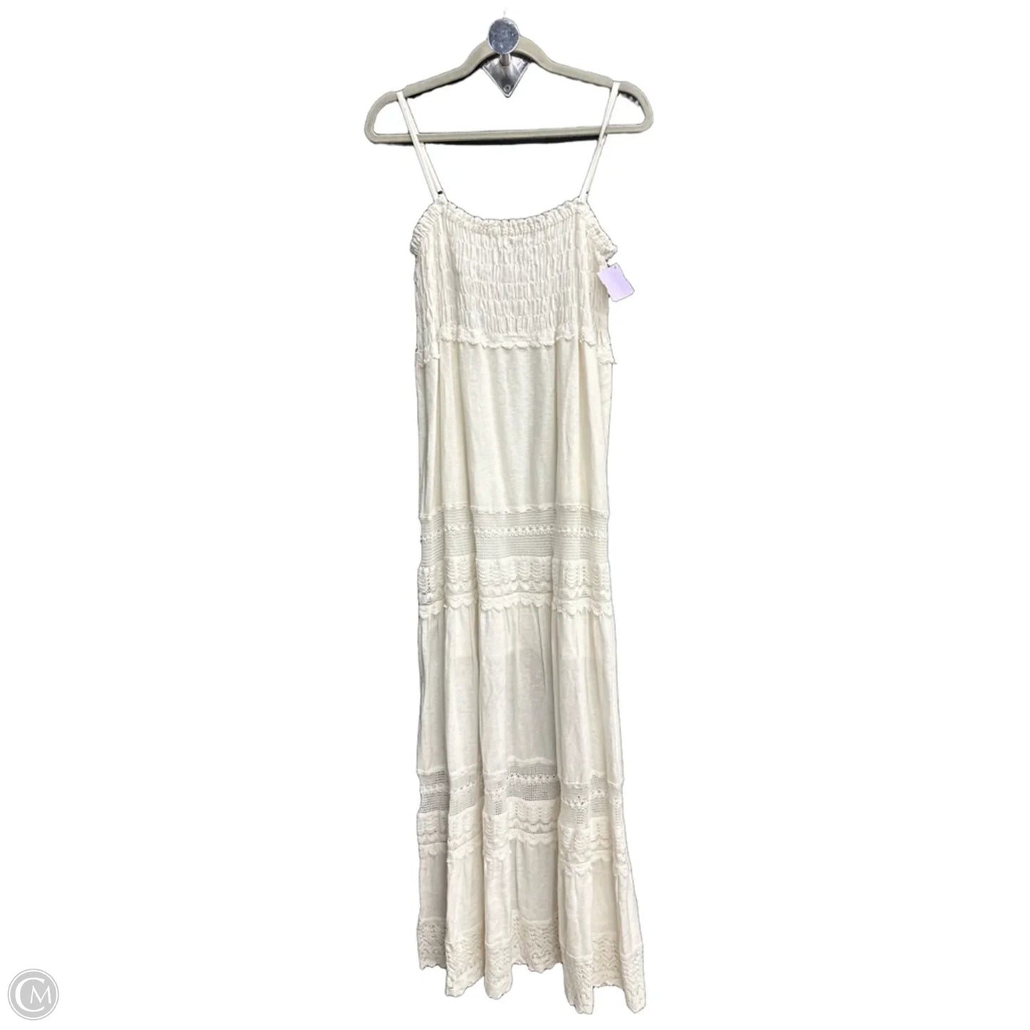 Dress Casual Maxi By Earthbound In Cream, Size: Xl