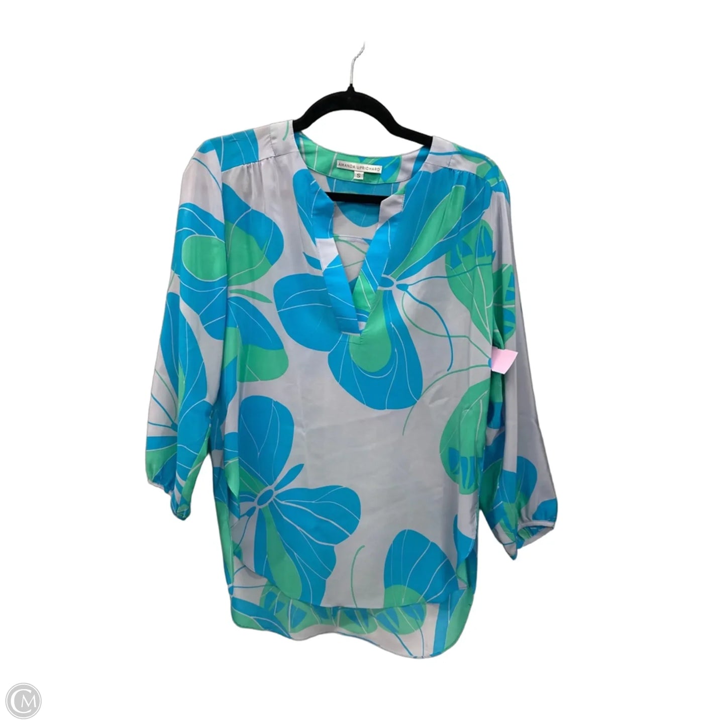Top 3/4 Sleeve By Amanda Uprichard In Floral Print, Size: S