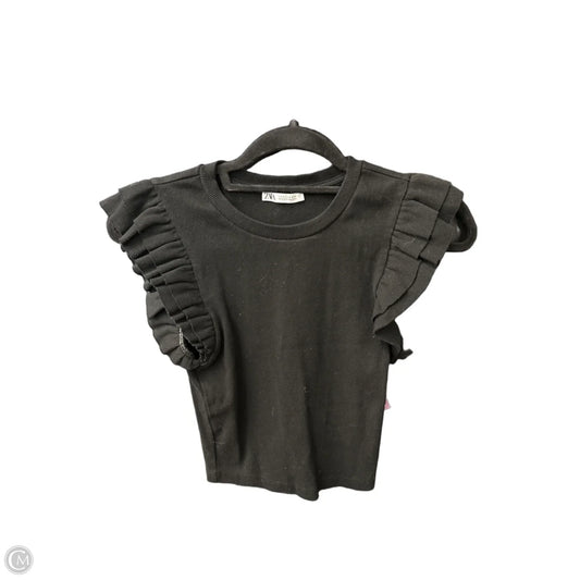 Top Sleeveless By Zara In Black, Size: S