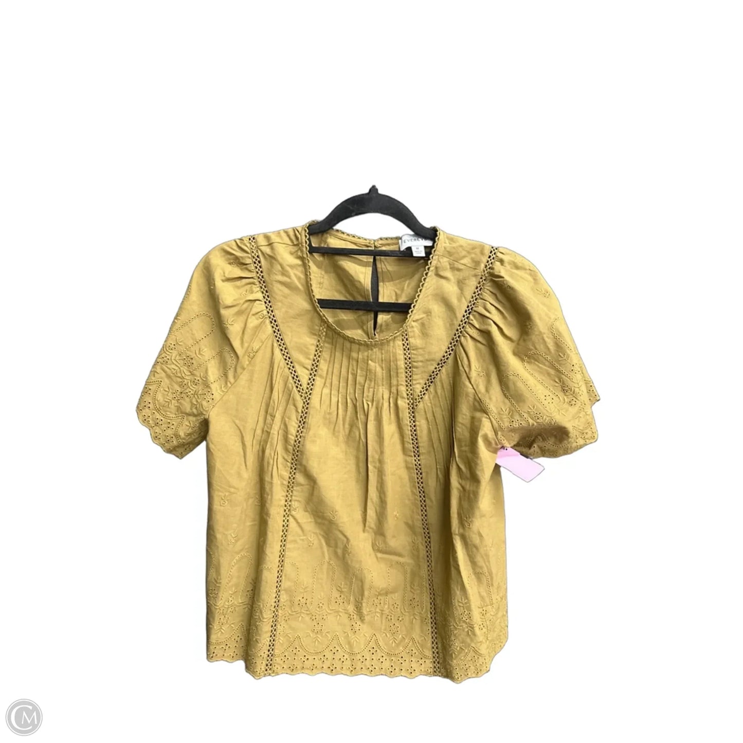 Top Short Sleeve By Evereve In Green, Size: M