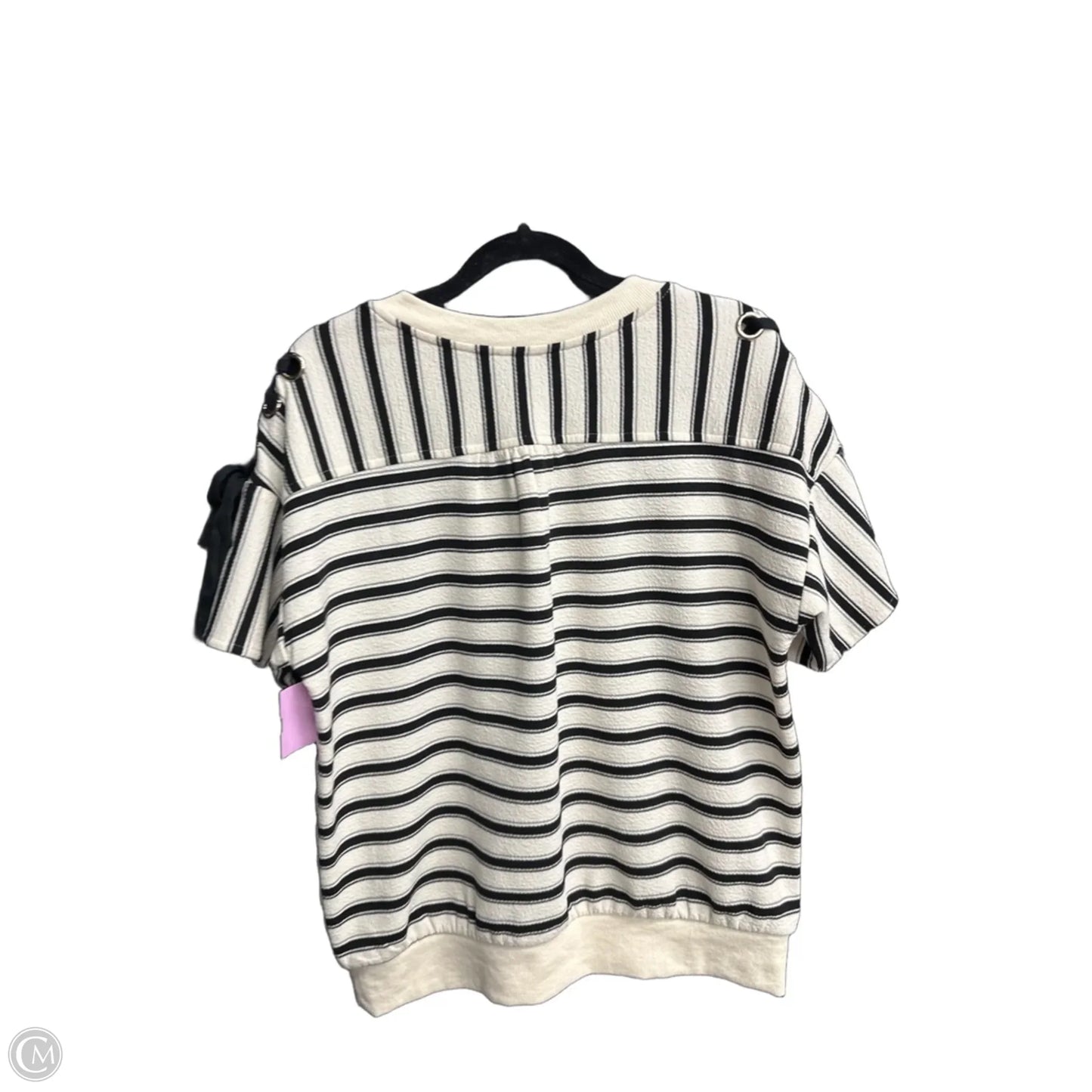Top Short Sleeve By Voy In Striped Pattern, Size: M