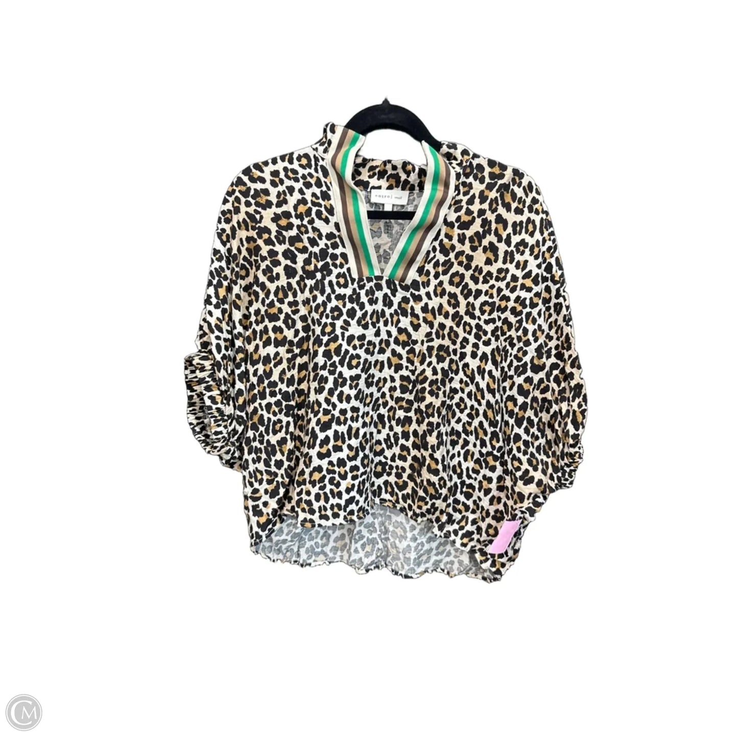 Top Short Sleeve By Entro In Leopard Print, Size: S