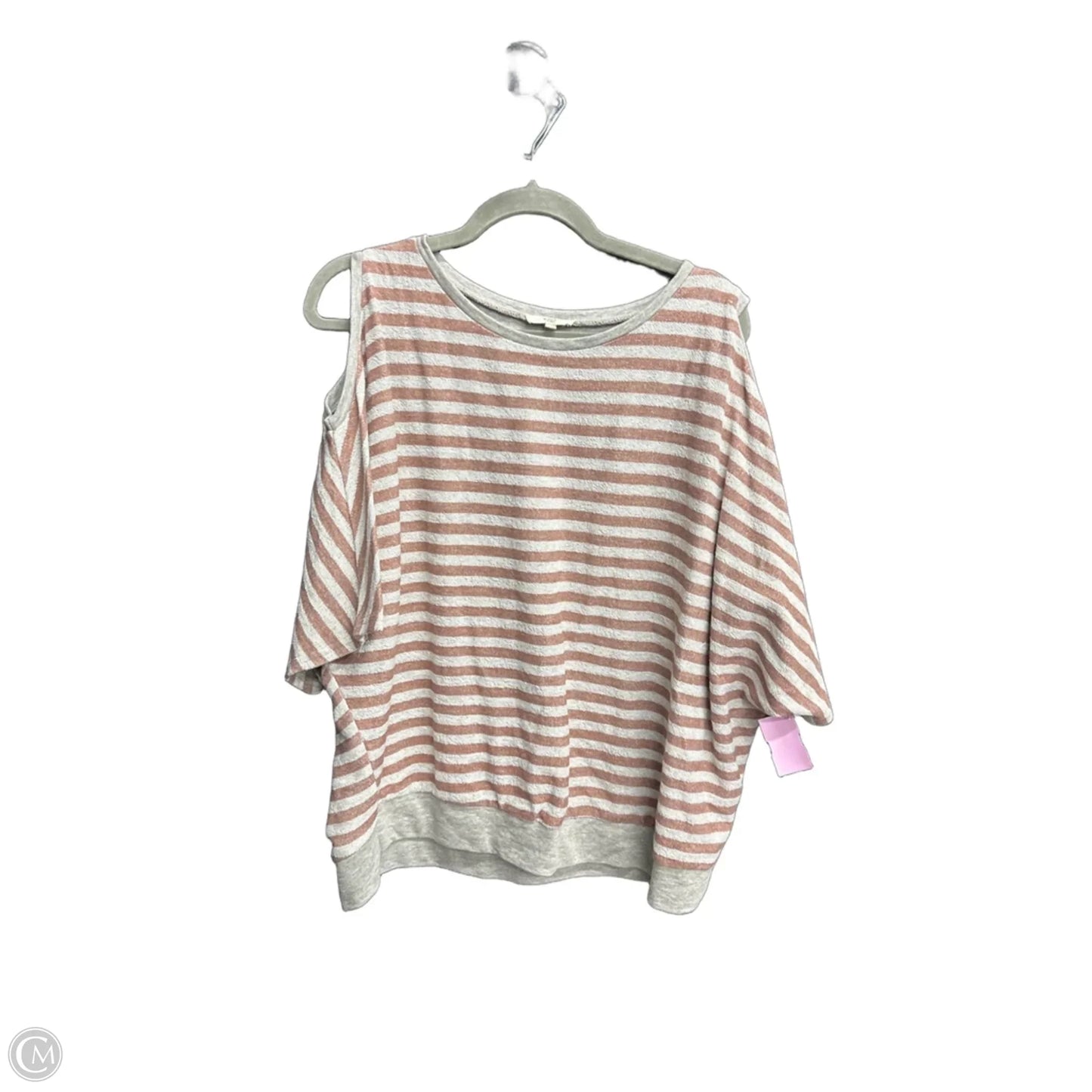Top Short Sleeve By Easel In Striped Pattern, Size: M