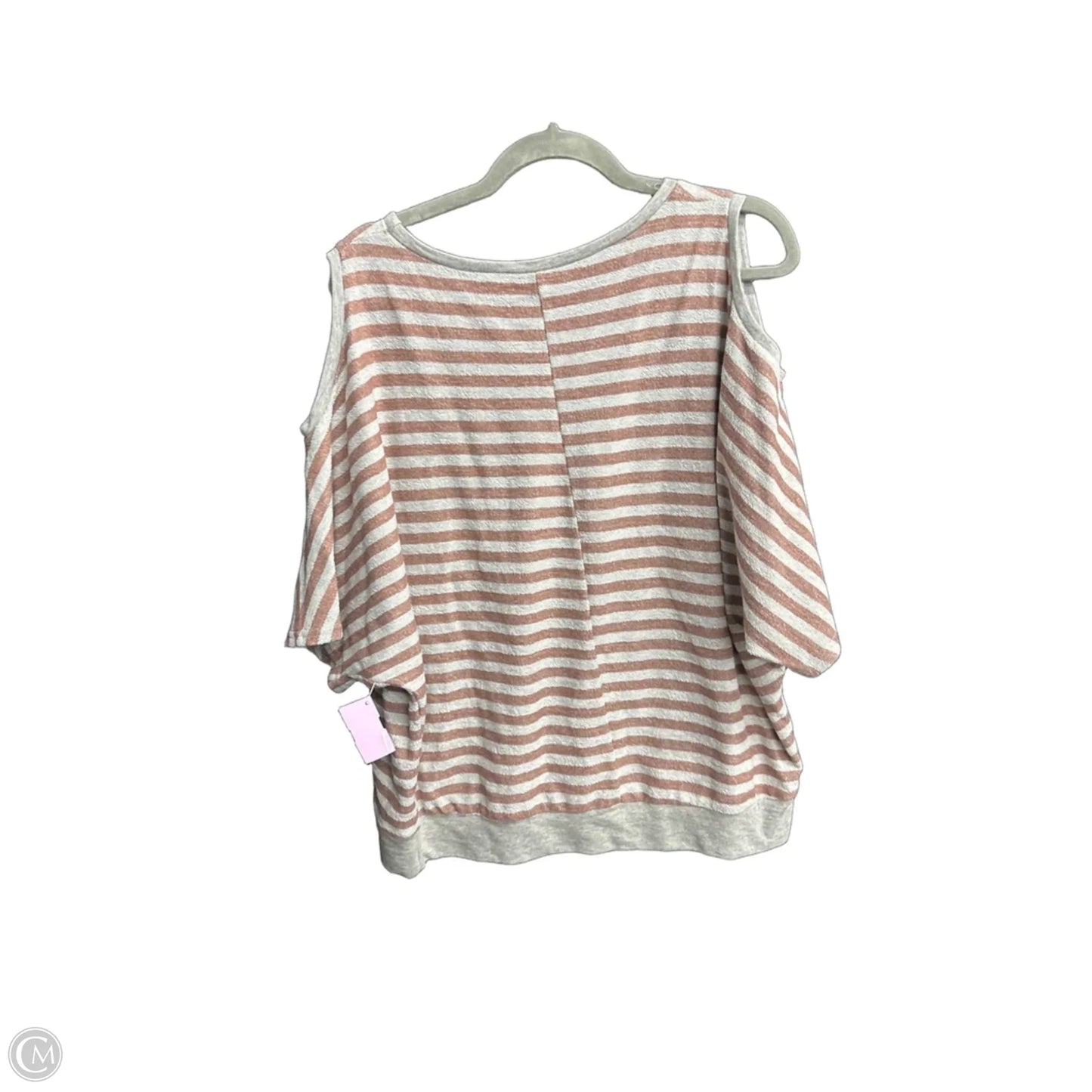 Top Short Sleeve By Easel In Striped Pattern, Size: M