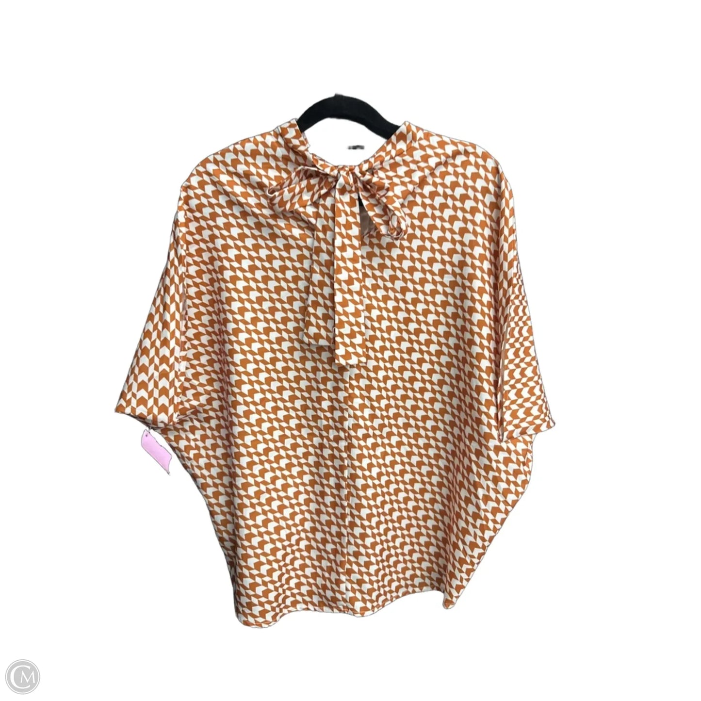 Top Short Sleeve By Clothes Mentor In Brown & White, Size: S