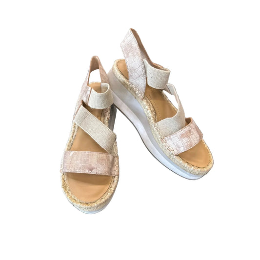 Shoes Heels Wedge By Donald Pliner In Beige, Size: 8.5