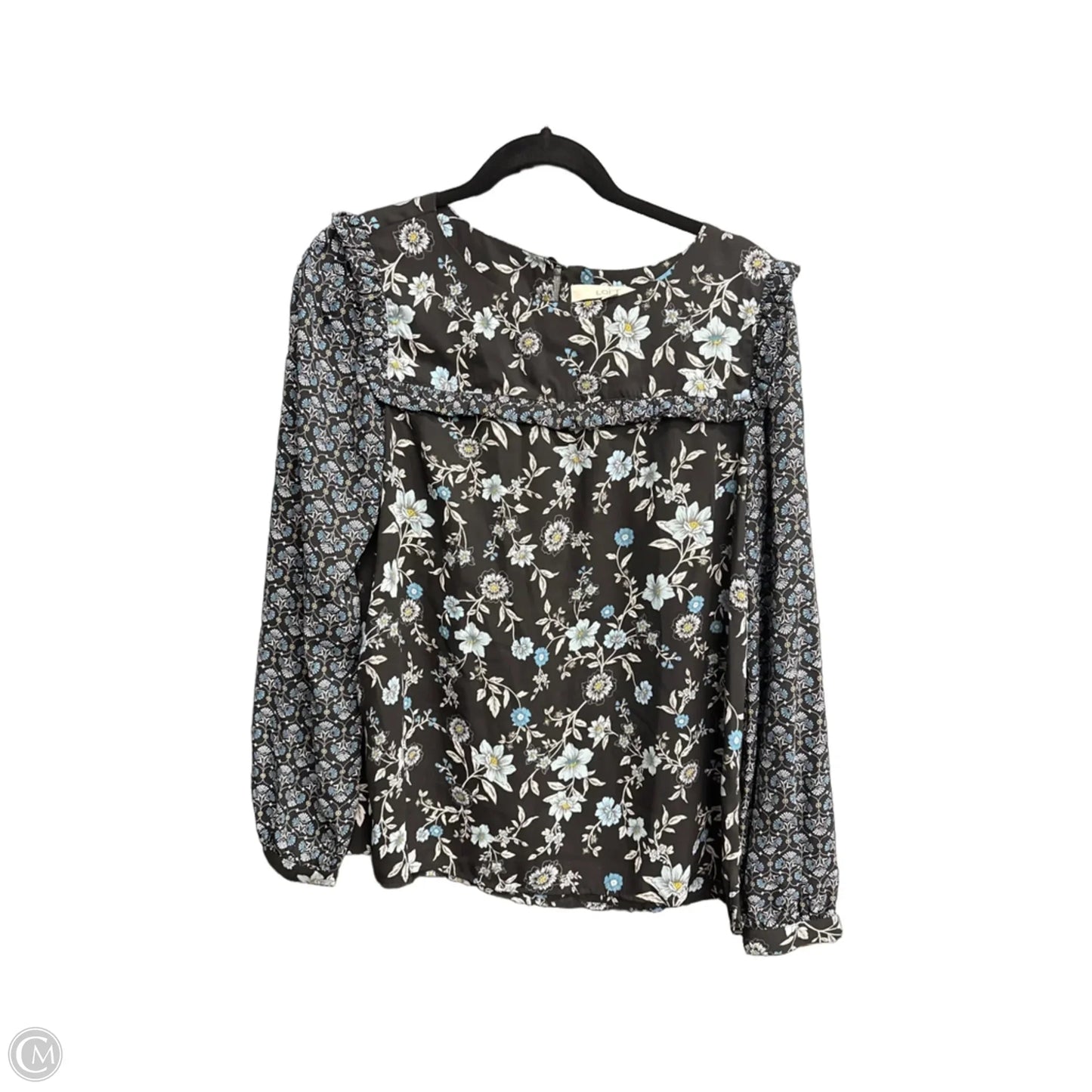Top Long Sleeve By Loft In Floral Print, Size: M
