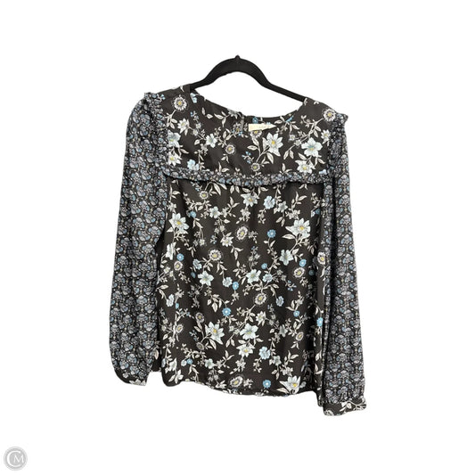Top Long Sleeve By Loft In Floral Print, Size: M