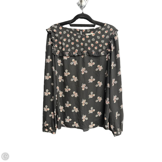 Top Long Sleeve By Loft In Floral Print, Size: M