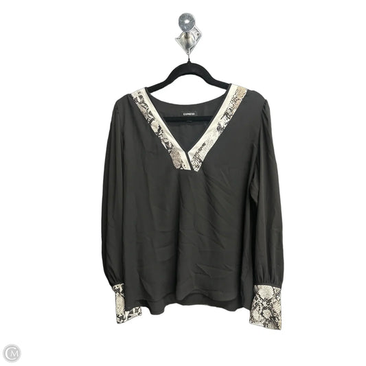Top Long Sleeve By Express In Black, Size: L