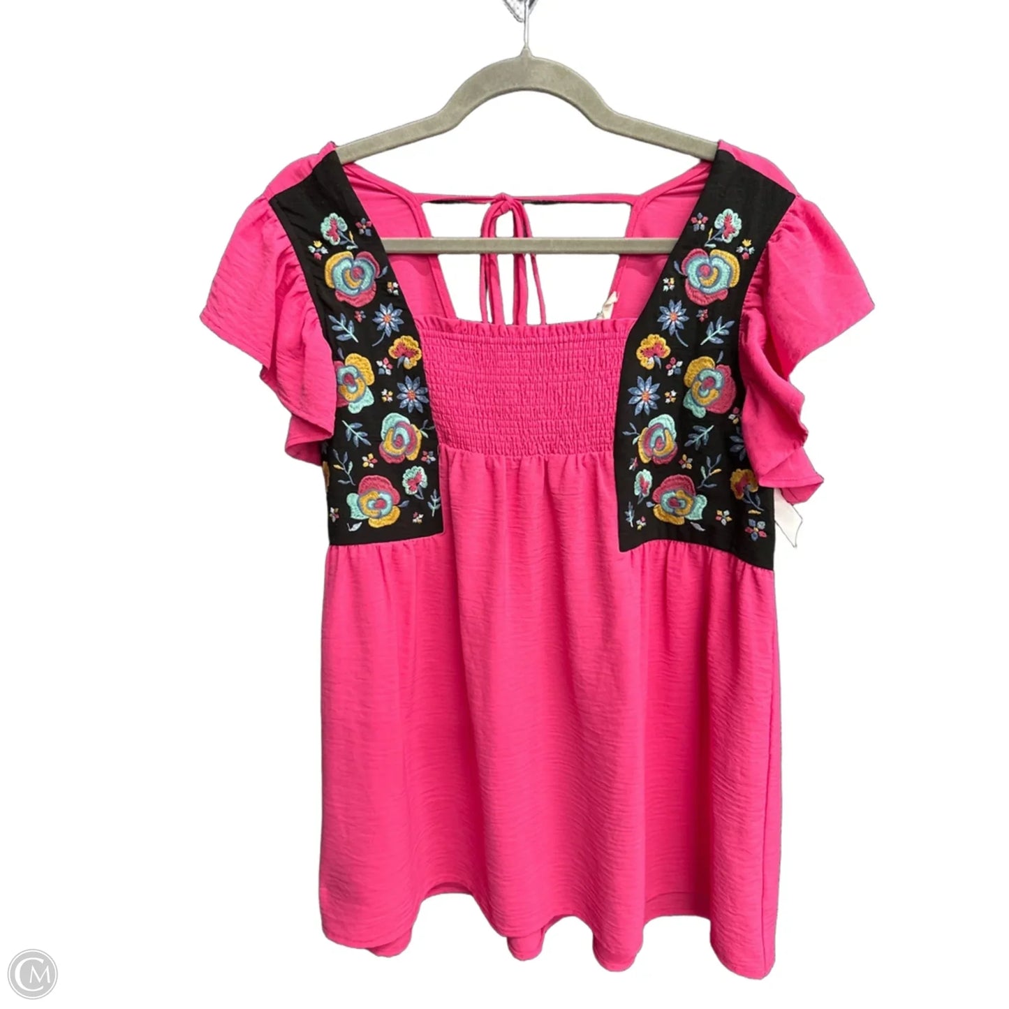 Top Short Sleeve By Oddi In Pink, Size: S