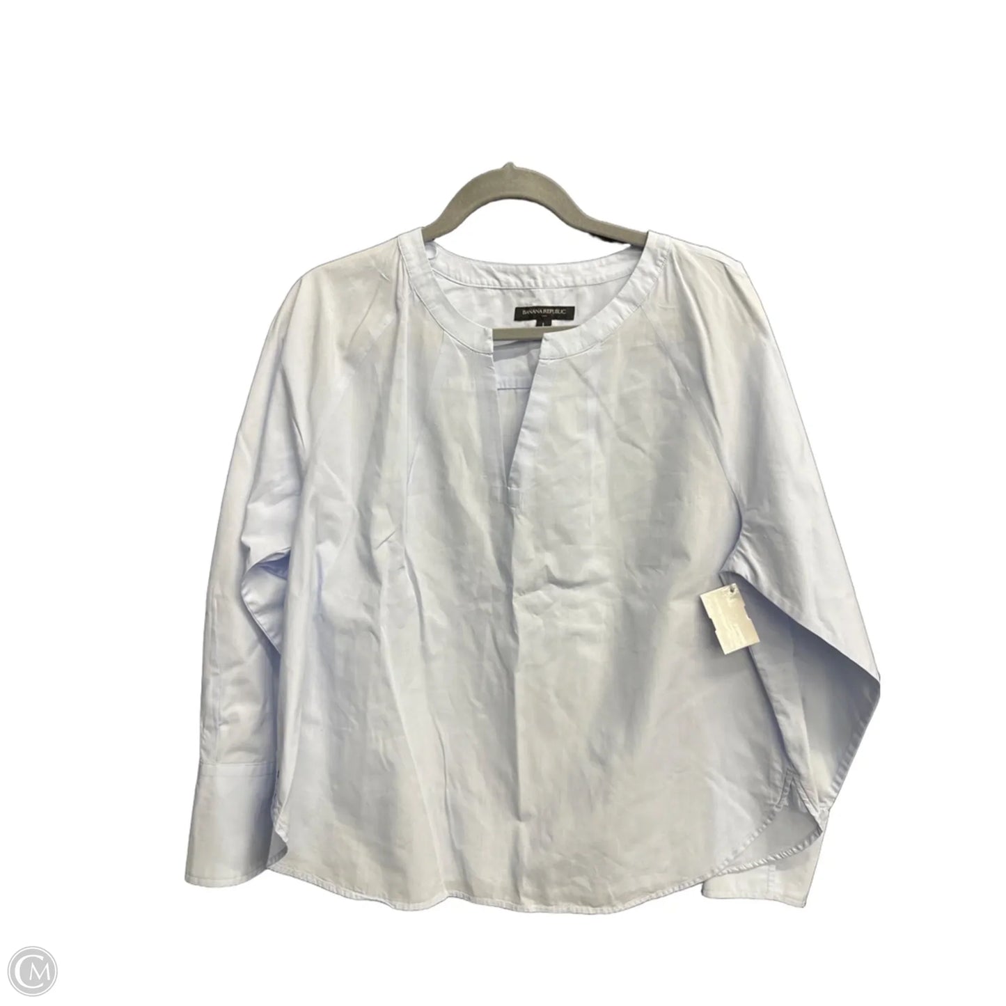 Top Long Sleeve By Banana Republic In Blue, Size: L