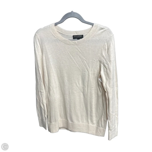 Top Long Sleeve By Banana Republic In Cream, Size: L
