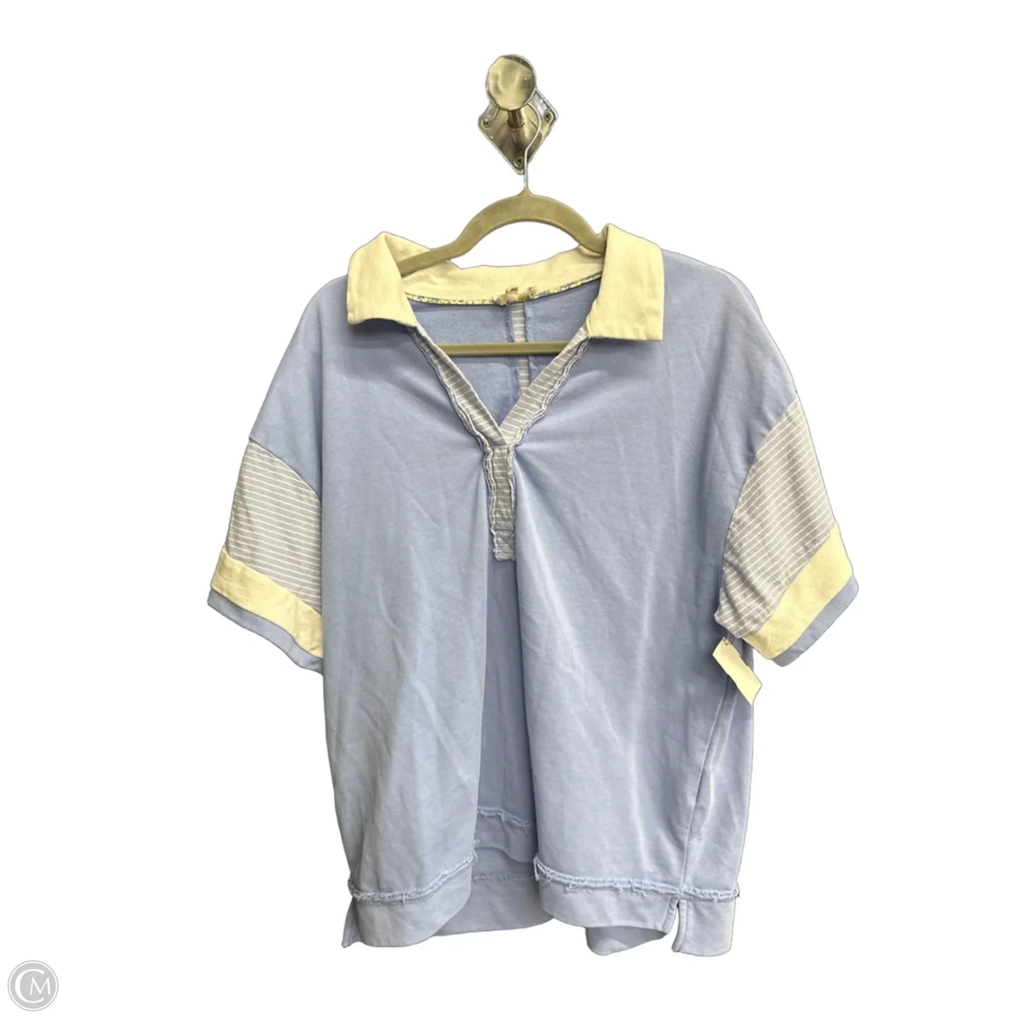 Top Short Sleeve By Umgee In Blue, Size: L