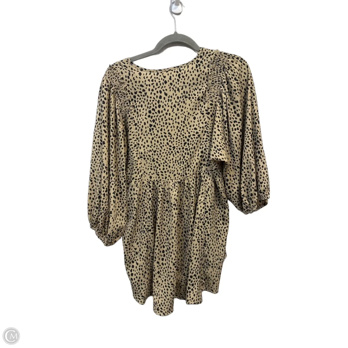 Tunic Short Sleeve By Umgee In Leopard Print, Size: S