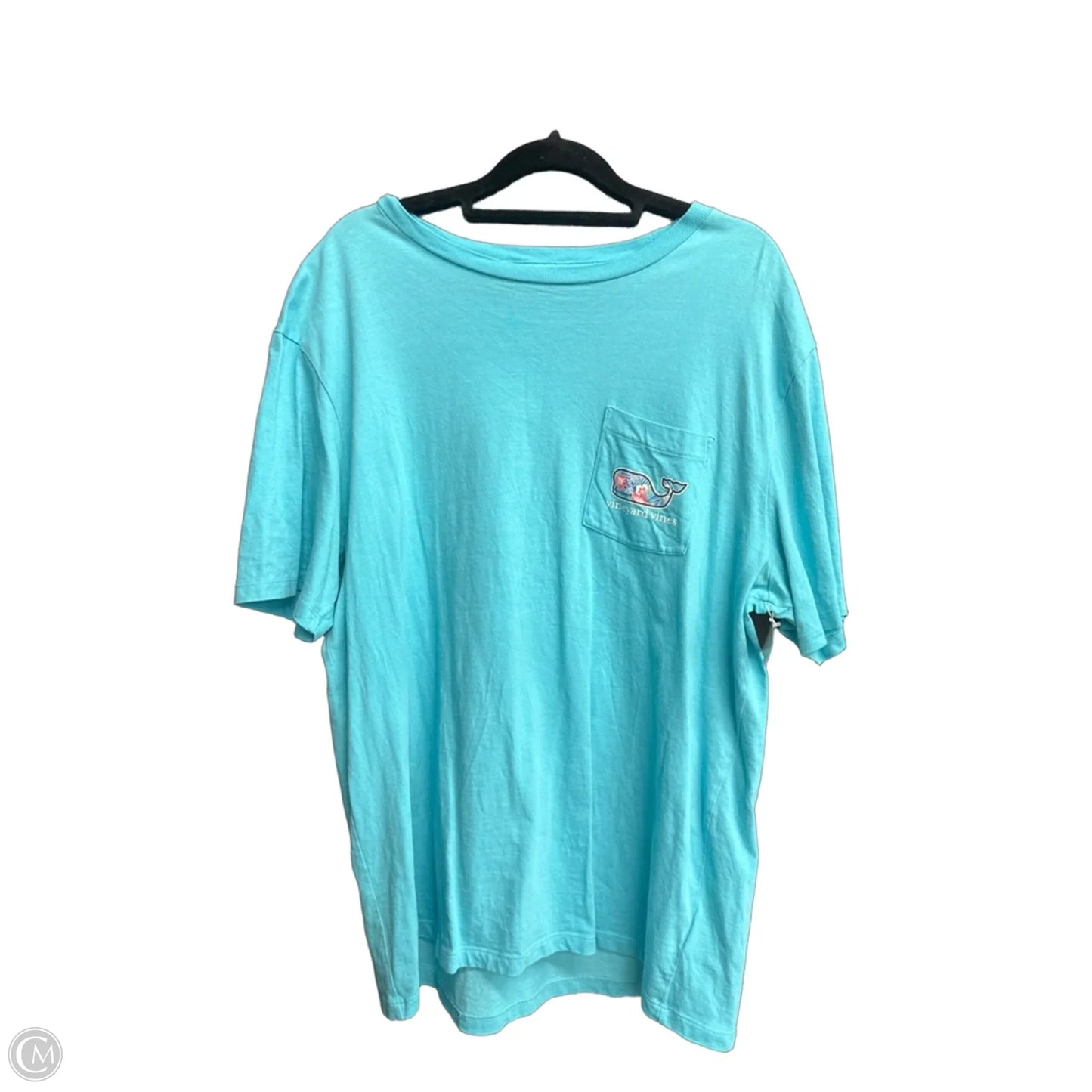 Top Short Sleeve By Vineyard Vines In Blue, Size: L