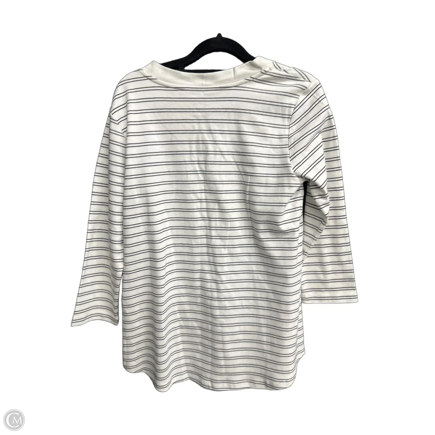 Top 3/4 Sleeve By Isaac Mizrahi In Striped Pattern, Size: S