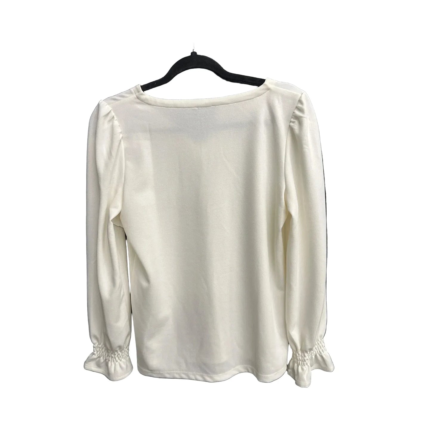 Blouse Long Sleeve By Talbots In White, Size: Mp