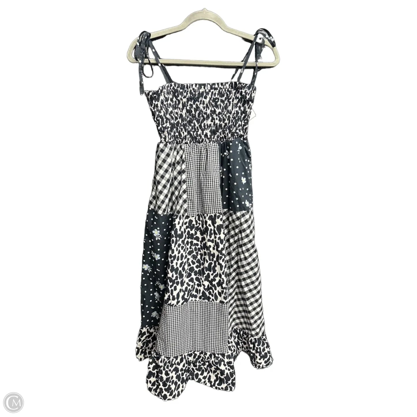 Dress Casual Midi By Clothes Mentor In Black & White, Size: S