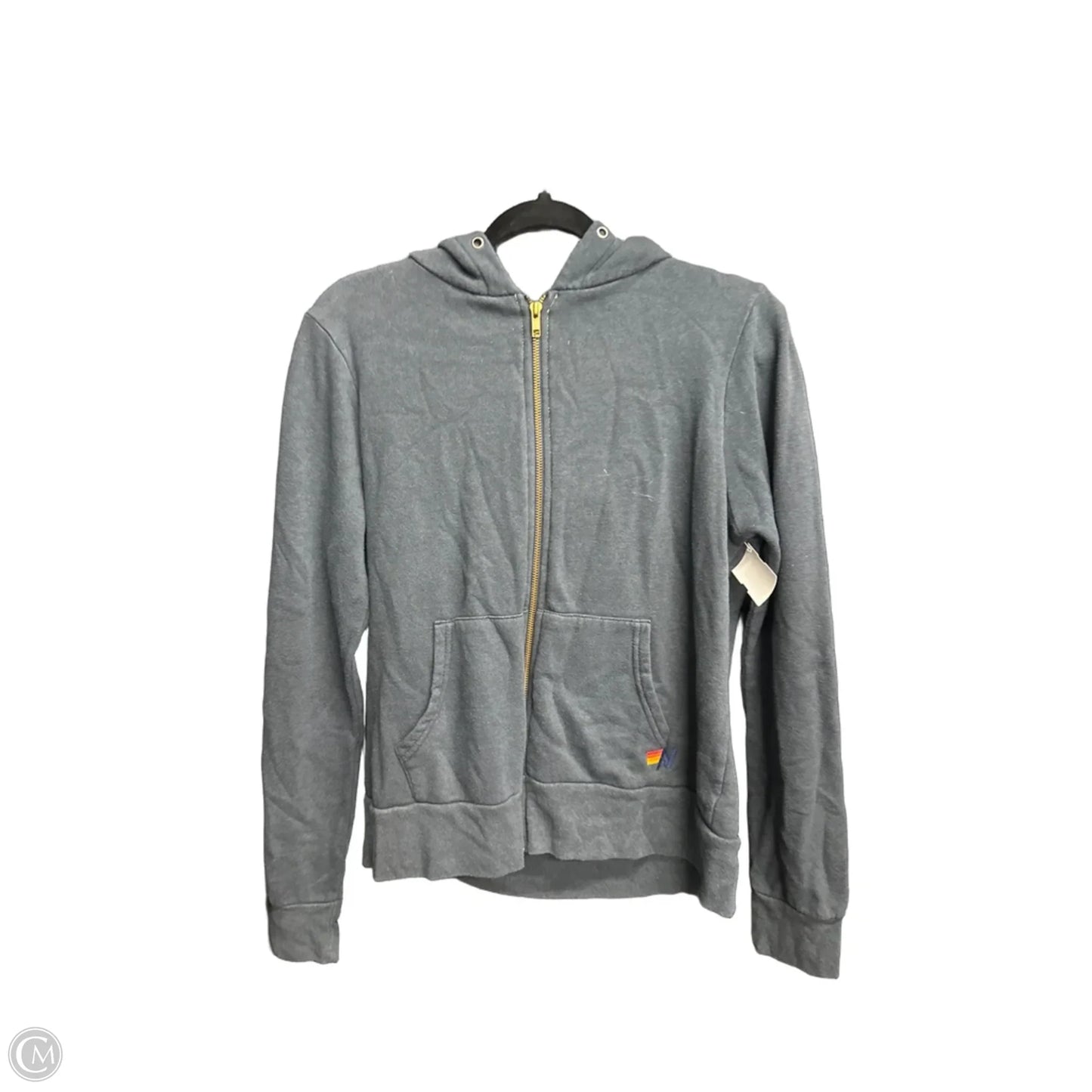 Sweatshirt Hoodie By Clothes Mentor In Grey, Size: M