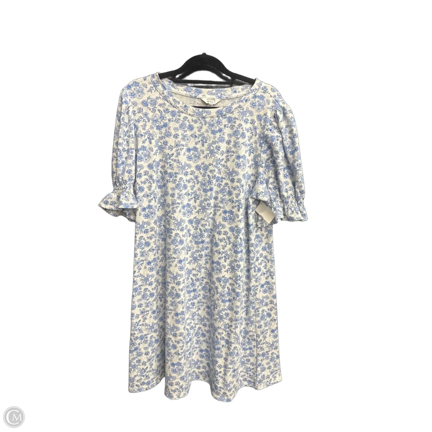 Dress Casual Short By Crown And Ivy In Blue & White, Size: L