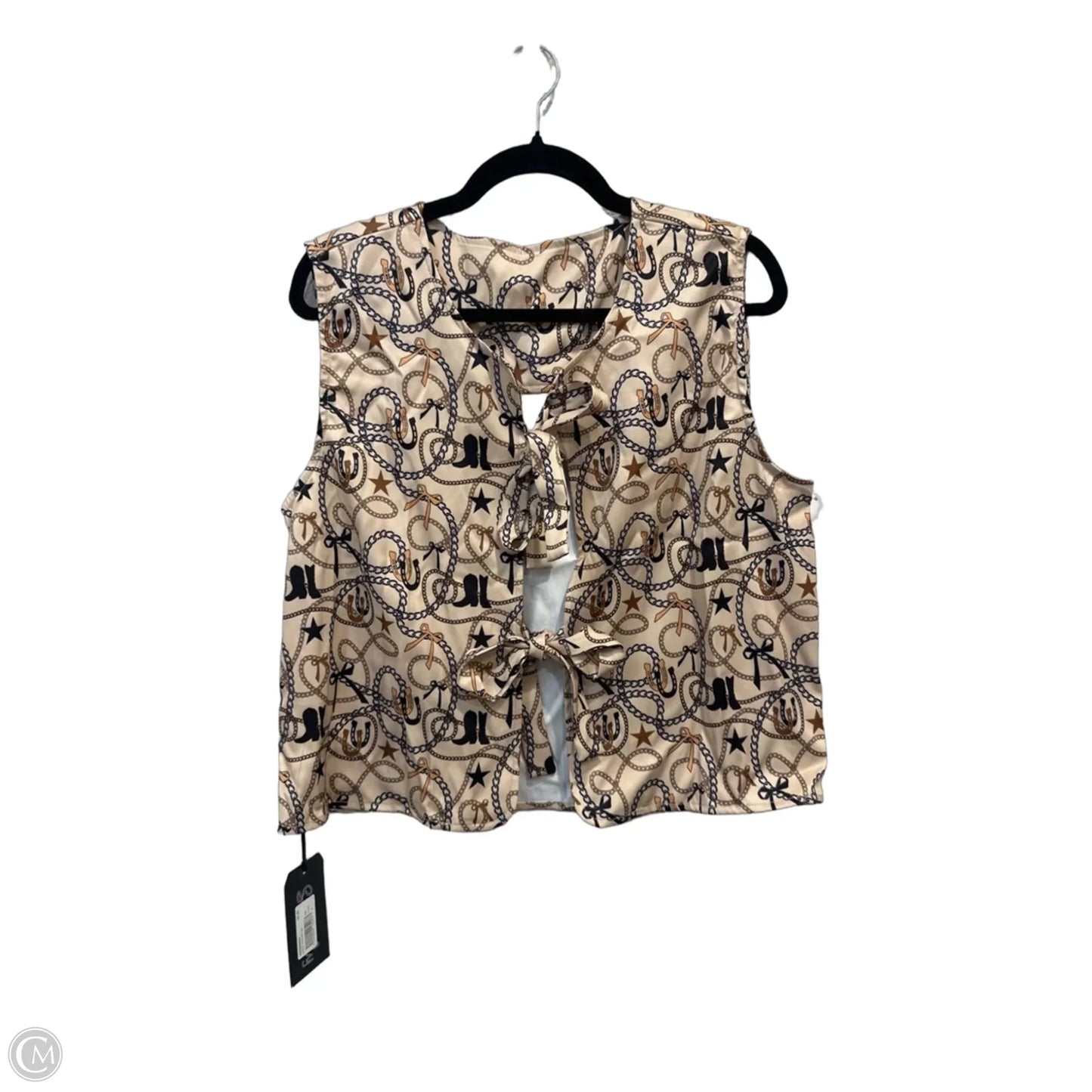 Vest Other By Clothes Mentor In Black & Brown, Size: S