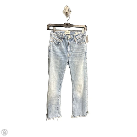 Jeans Boot Cut By Frame In Blue Denim, Size: 0
